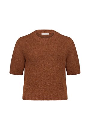 Betty & Co, BETTY & CO MIT RUNDHALSAUSSCHNITT STRICKPULLOVER - T-shirts basic - dark brown melange