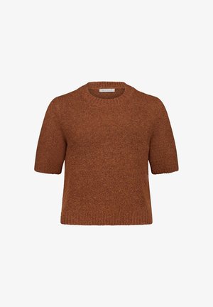Betty & Co, BETTY & CO MIT RUNDHALSAUSSCHNITT STRICKPULLOVER - T-shirts basic - dark brown melange