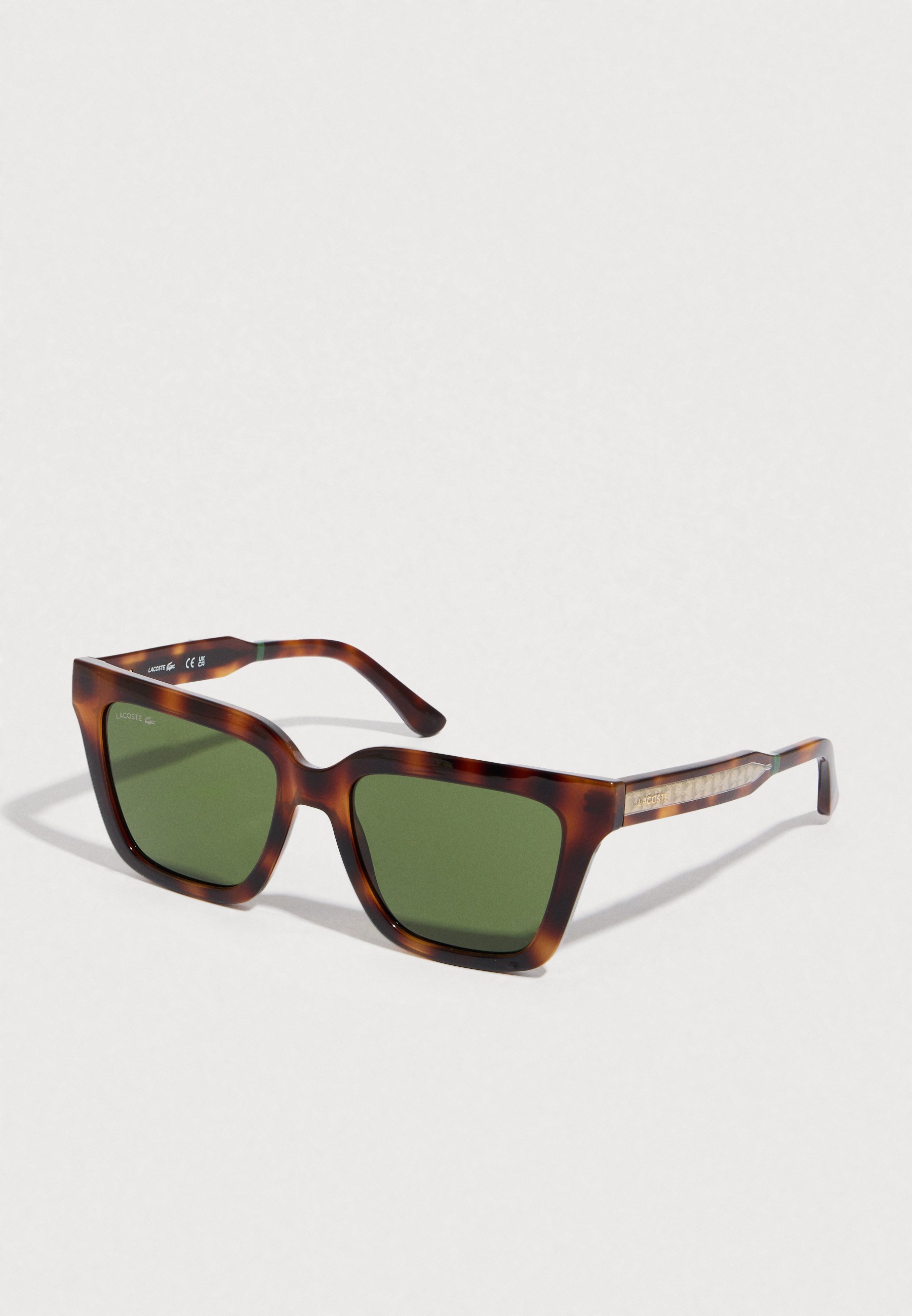 Lacoste Tortoiseshell Frame Sunglasses with Green Lenses Lacoste Sunglasses L6040S 214 886895663274 Frame Color Brown  main image 3