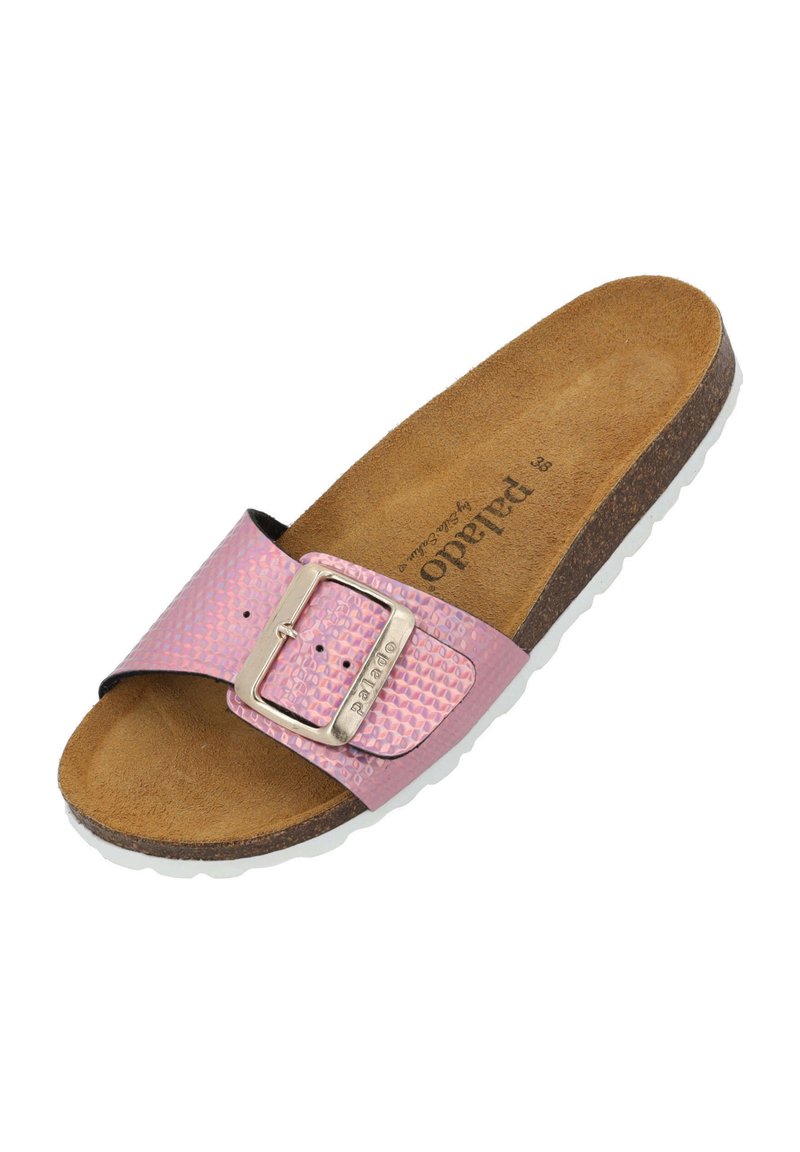 Palado Malta RD By Sila Sahin - Ciabatte Donna Con Brillantini E Base In Sughero, Rosa Metallizzato, 39 EU