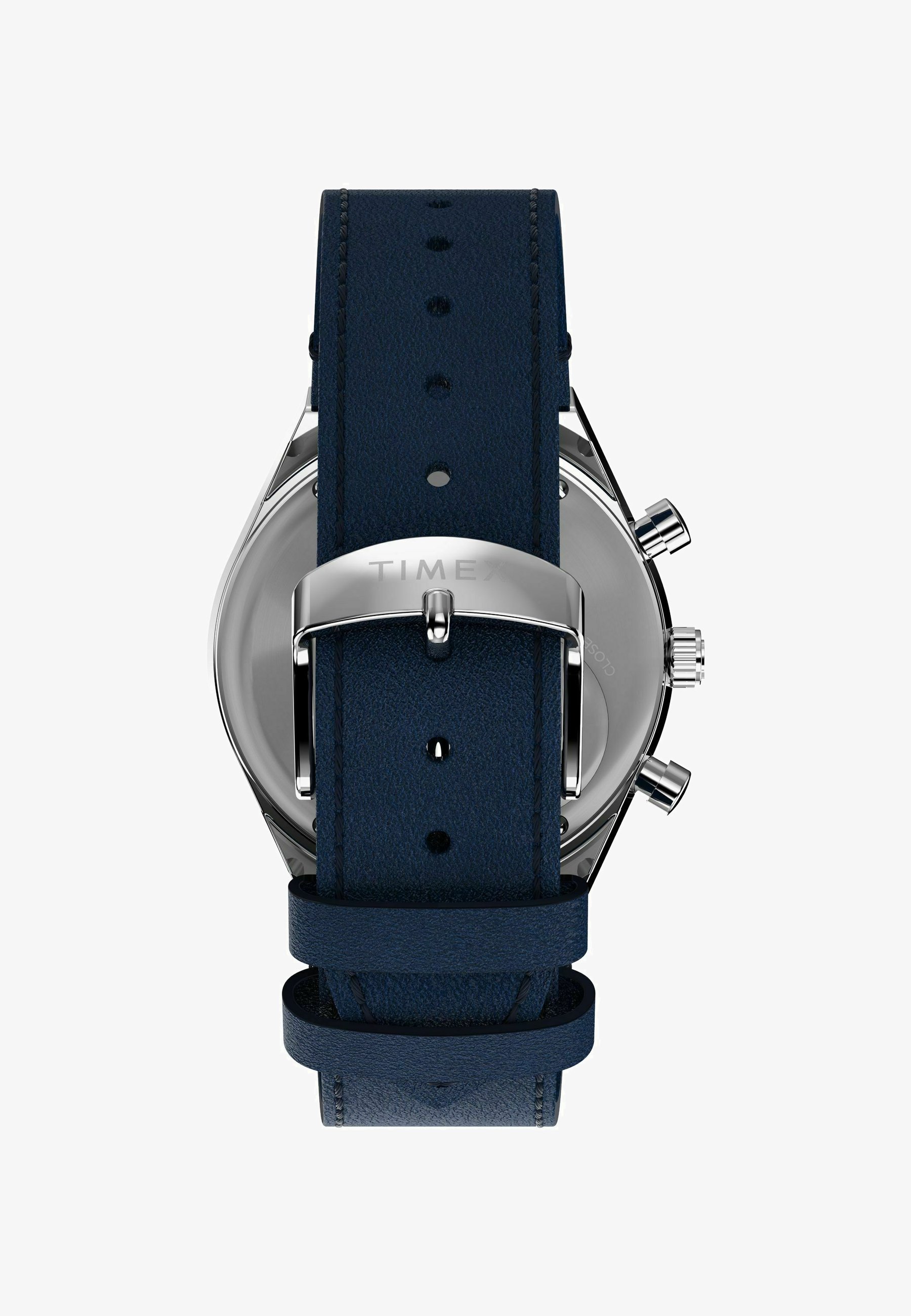 Timex Orologio Solare Uomo Premium Dress - Cassa Bicolore 43mm, Quadrante Blu, Cinturino Acciaio