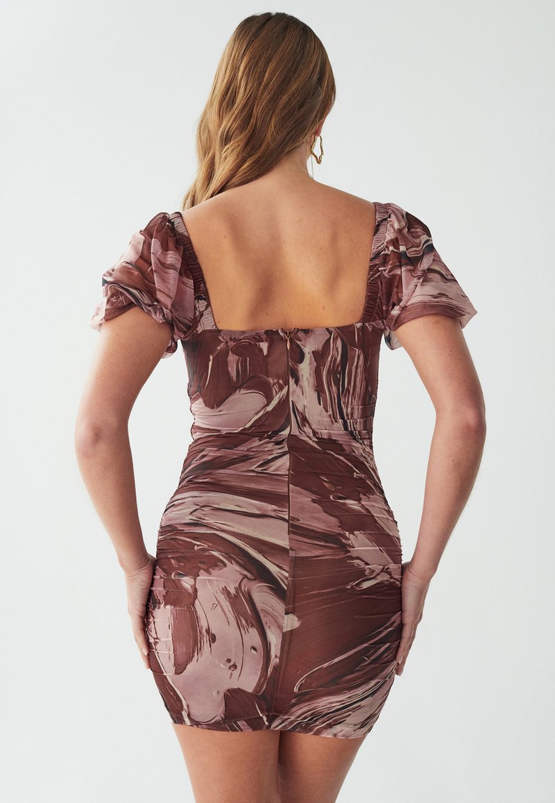 BWLDR TILIAH - Day dress - chocolate marble/brown - Zalando