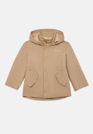 Versace COAT LOGO EMBROIDERY  BAROCCO FOULARD KIDS UNISEX - Winter coat - sand/black/gold-coloured