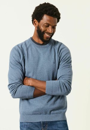 FatFace, TALL FIT - CREW NECK KNITTED JUMPER - Strickpullover - blue denim