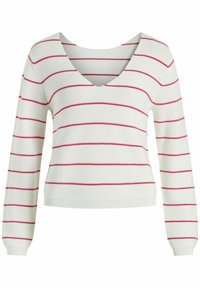VILA VICHAI V-NECK NOOS - Strikkegenser - white alyssum