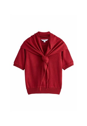 Next, REGULAR FIT - SCARF KNIT LOOK TOP - Print T-shirt - red