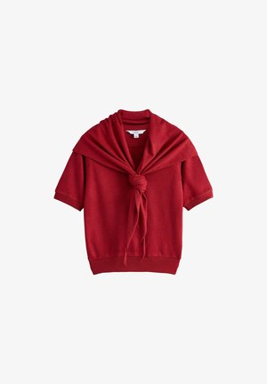 Next, REGULAR FIT - SCARF KNIT LOOK TOP - Print T-shirt - red