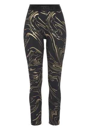 FUNKTIONS - Leggings - schwarz/gold