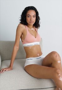Calvin Klein Underwear PADDED BRALETTE ICON COTTON MODAL - Κορσές - coral almond