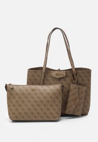 Guess BRENTON Handtasche latte logo/braun