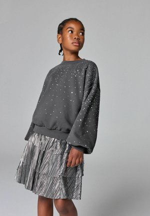smALLSAINTS SCATTER DIAMANTE EMBELLISHED  CREW  - Sweatshirt - charcoal grey