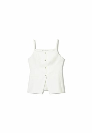 Bershka WITH SQUARE-CUT NECKLINE - Débardeur - beige