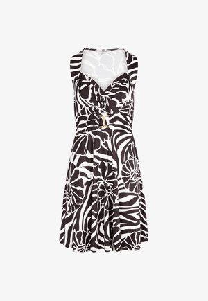 Morgan, MORGAN MORGAN SHORT DRESS WITH NECKLINE - Jerseyjurk - noir