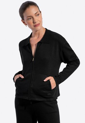 Sudadera con cremallera - black