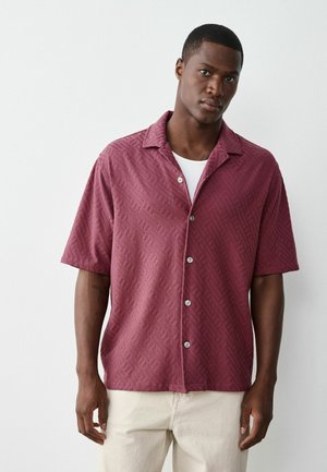 Next, REGULAR FIT - JERSEY TEXTURED SHORT SLEEVE SHIRT - Hemd - berry pink