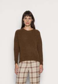 Selected Femme LULU O-NECK - Camisola - brown