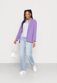 Pieces PCRIA FOLD UP SOLID TEE - T-shirt básica - purple heather