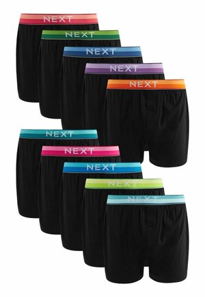 TEN PACK - Široké boxerky - black bright rainbow waistband