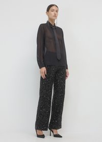 Calliope PALAZZO PAILLETTES  - Stoffhose - nero