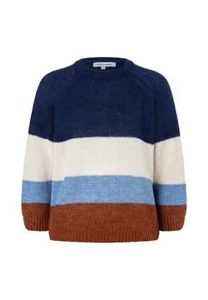 More & More, MORE & MORE SOFTER, LEICHTER 3/4 ARM-BLOCKSTREIFEN-PULLOVER - Strickpullover - colorblock