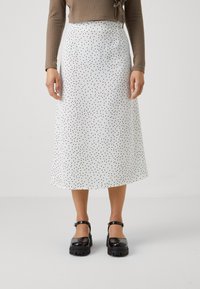 ONLY Petite - ONLEMY MAYA SKIRT LIFE - A-lõikeline seelik - cloud dancer/black Väikepilt 1