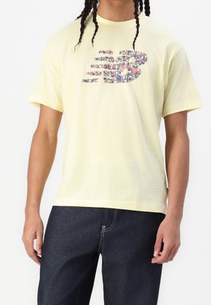 Camiseta estampada - mottled yellow
