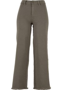 Flared Jeans - olive