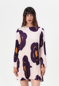 Marimekko FROSTI TUMMA - Rochie de zi - light pink/dark violet/brown