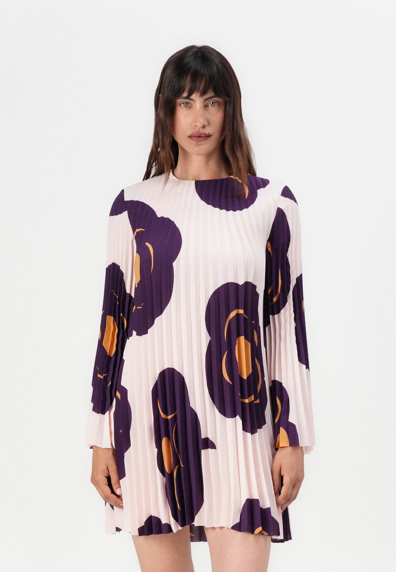 Marimekko FROSTI TUMMA - Rochie de zi - light pink/dark violet/brown