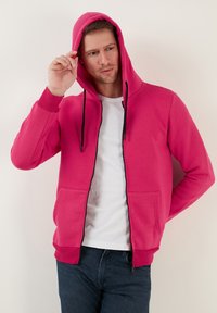 Buratti Majica s kapuljačom i patentnim zatvaračem - fuchsia
