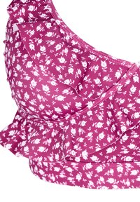 Zizzi FLORAL WITH FRILL DETAILS - Vrchný diel bikín - p portion fl aop