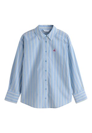 Next, REGULAR FIT - OVERSIZED BOYFRIEND LONG SLEEVE SHIRT  . - Chemisier - blue stripe with embroidered cherry