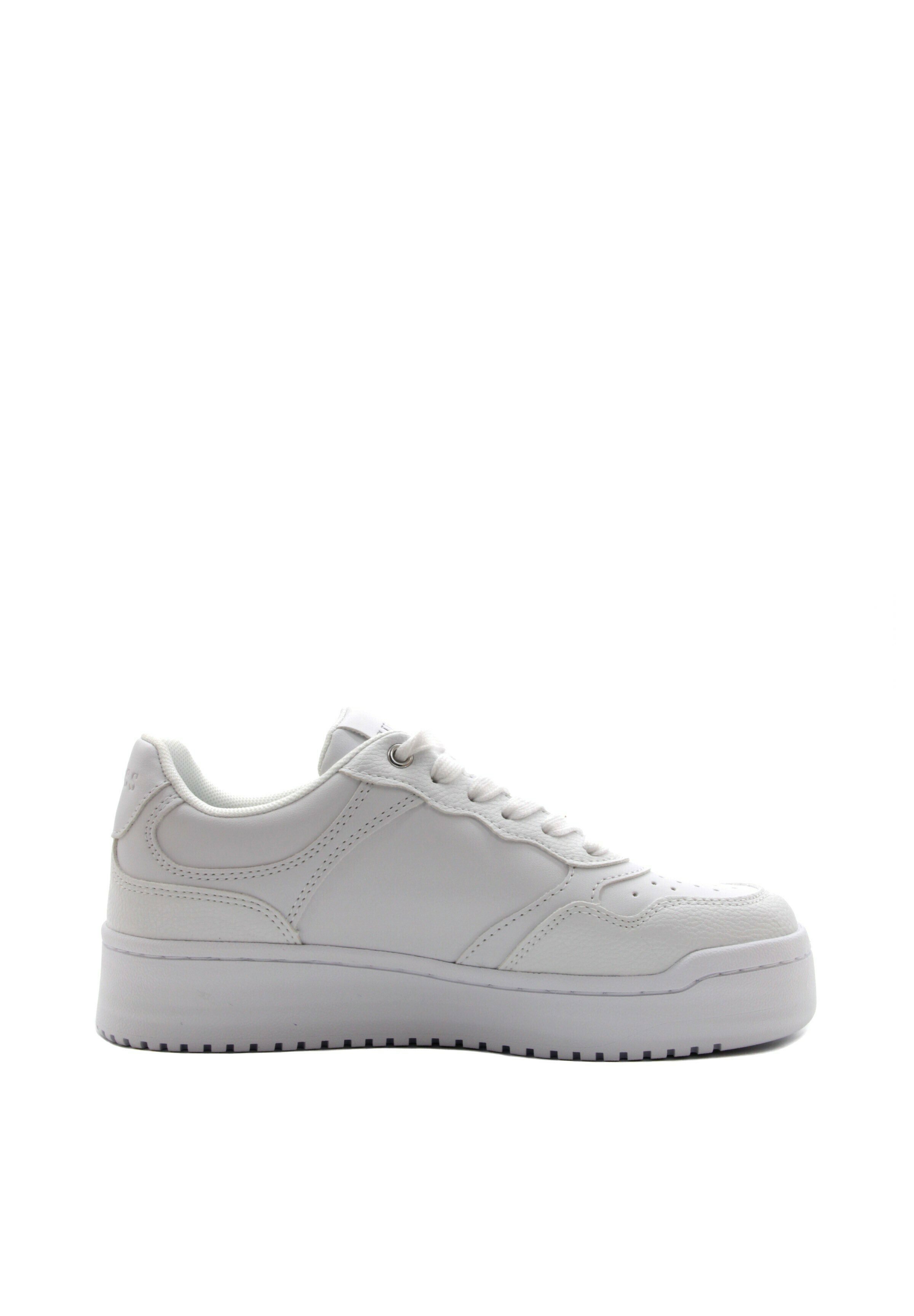 GUESS Sneakers Miram2 Donna – Bianco, Tomaia In Pelle, Suola Gomma Altezza 3 Cm, Taglia 39 EU