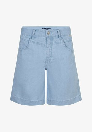 Red button, Jeansshort - blue