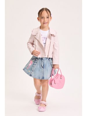 MINI GONNA - Falda acampanada - denim