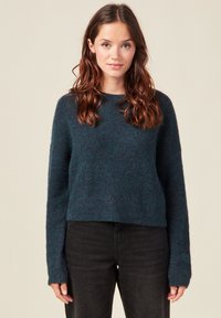 BONOBO Jeans MIT LANGEN ÄRMELN CROPPED - Maglione - bleu canard