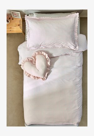 Next, PRINTED DUVET COVER AND PILLOWCASE SET - Posteľná bielizeň - pink gingham