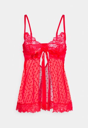 Ann Summers BON BON BABYDOLL SET - Bodi - red