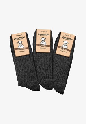 Normani PURE SHEEP HIGH CUT 3 PACK - Socks - anthrazit