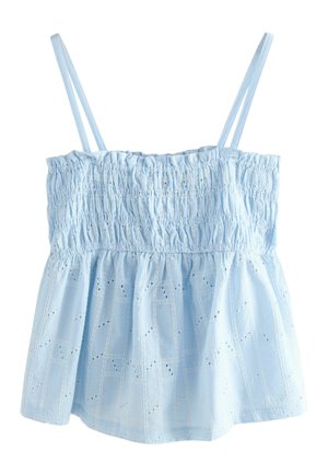 Next REGULAR FIT-SHIRRED BRODERIE - Top - blue white