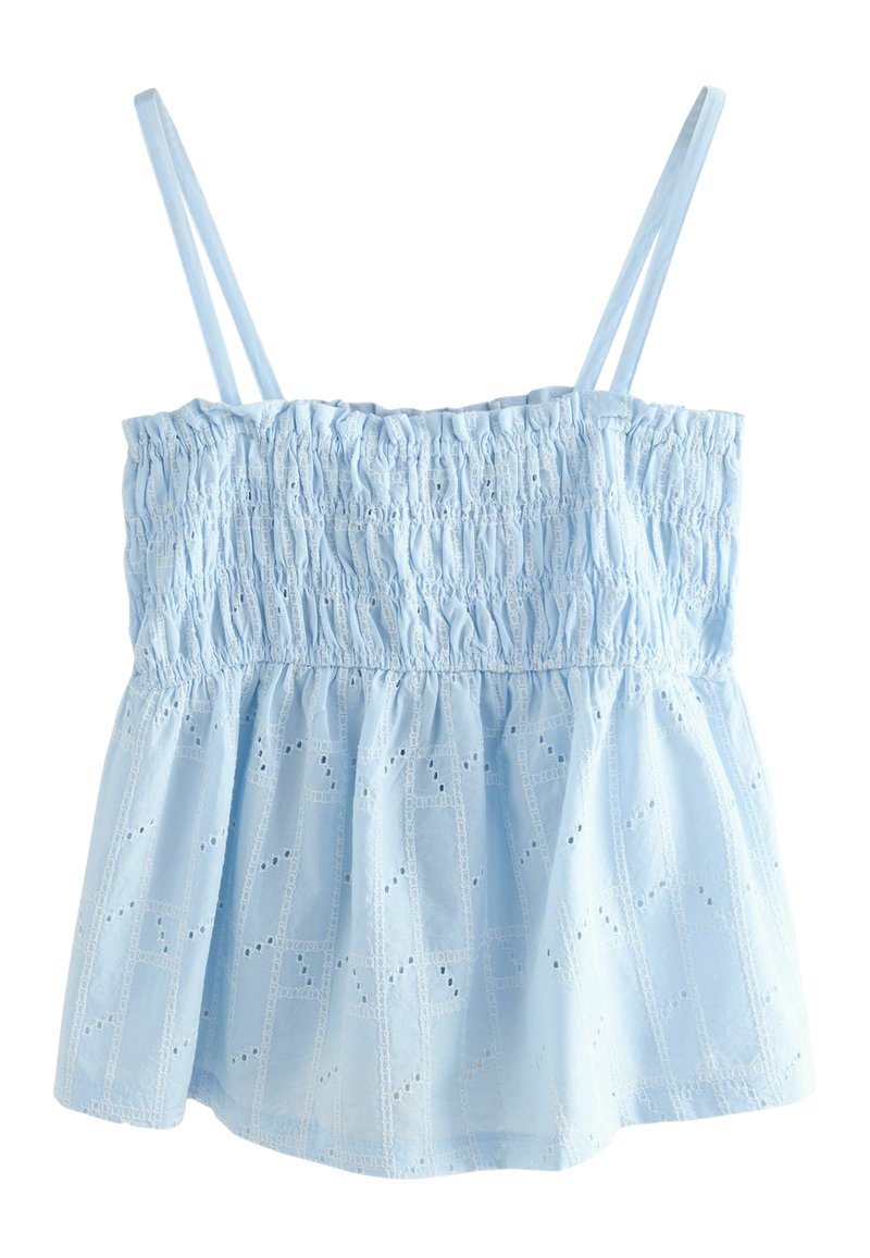 Next REGULAR FIT-SHIRRED BRODERIE - Topp - blue white