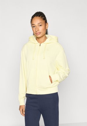 ICONS TONAL LOOSE FIT FULL ZIP HOODIE - Cipzáras pulóver - yellow