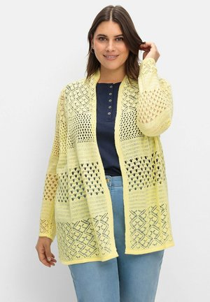 Sheego, Strickjacke - hellgelb