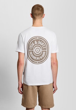 BORDERS LABEL GRAPHIC - Trükipildiga T-särk - white