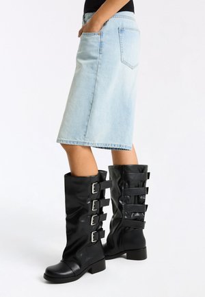 Bershka, BIKER - BOOTS - Cowboy-/Bikerlaarzen - black
