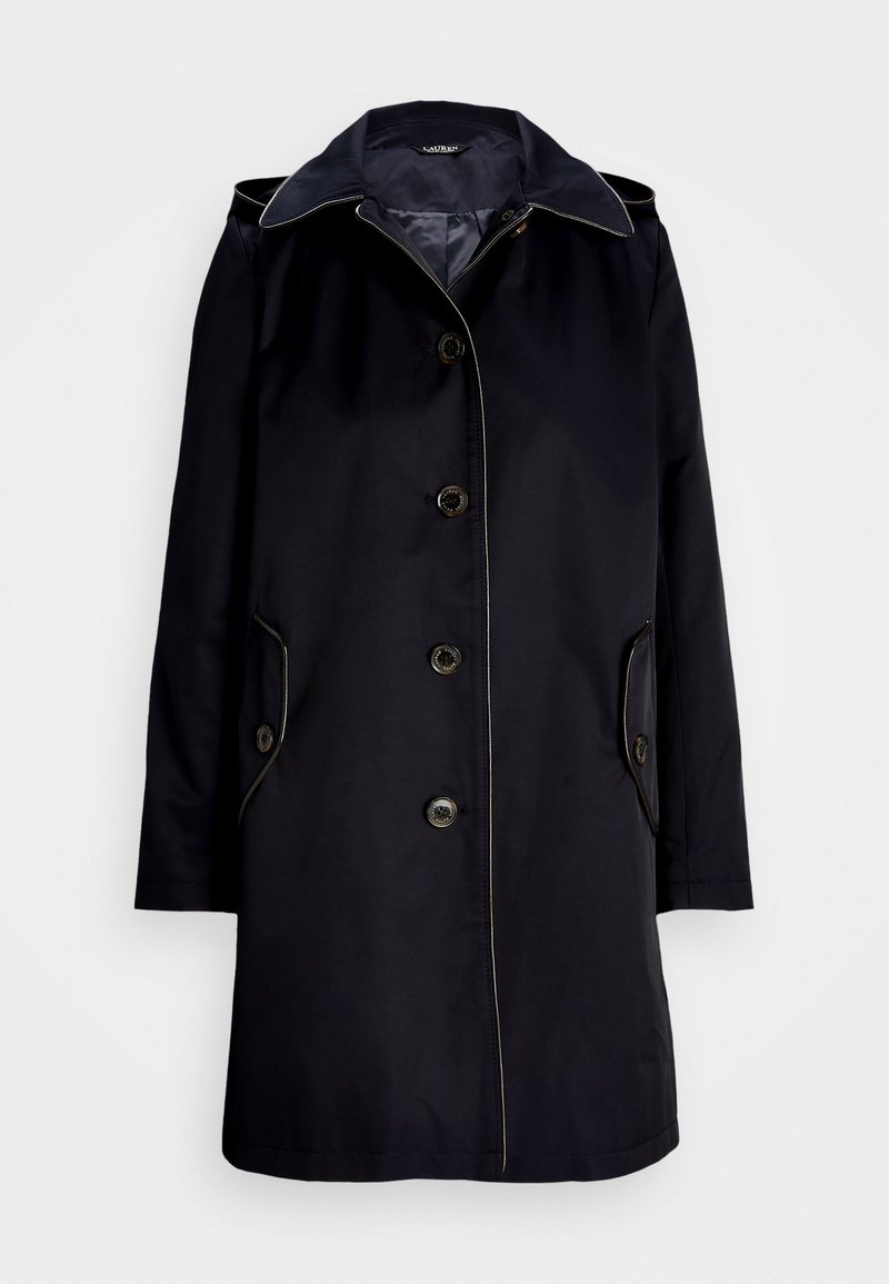 Lauren Ralph Lauren FAUX-LEATHER-TRIM HOODED COAT Parkas dark