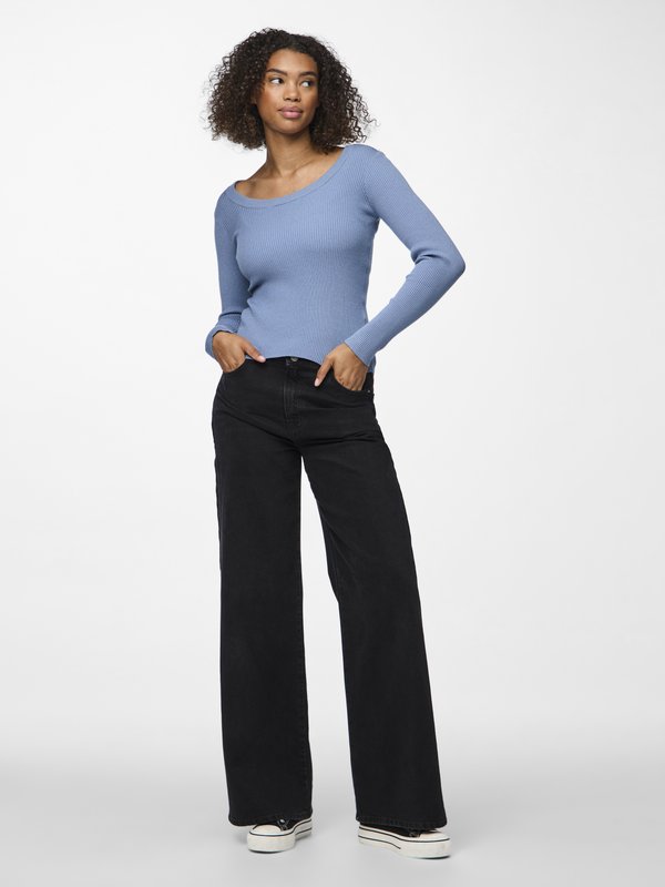 PCMIRA UNECK  - Jumper - faded denim4