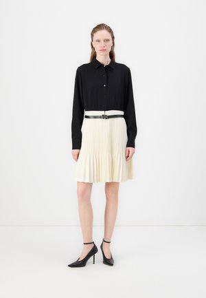 Abito a camicia - black/egg shell