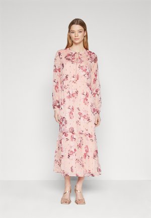 VILA VIMADIAV-NECK MIDI DRESS - Päevakleit - silver pink/mesa rose tonal flower