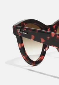 Kilpkonnamustriga prillid ümarate raamidega ja gradient läätsedega. Raamil on Ray-Ban logo ja poleeritud viimistlus.